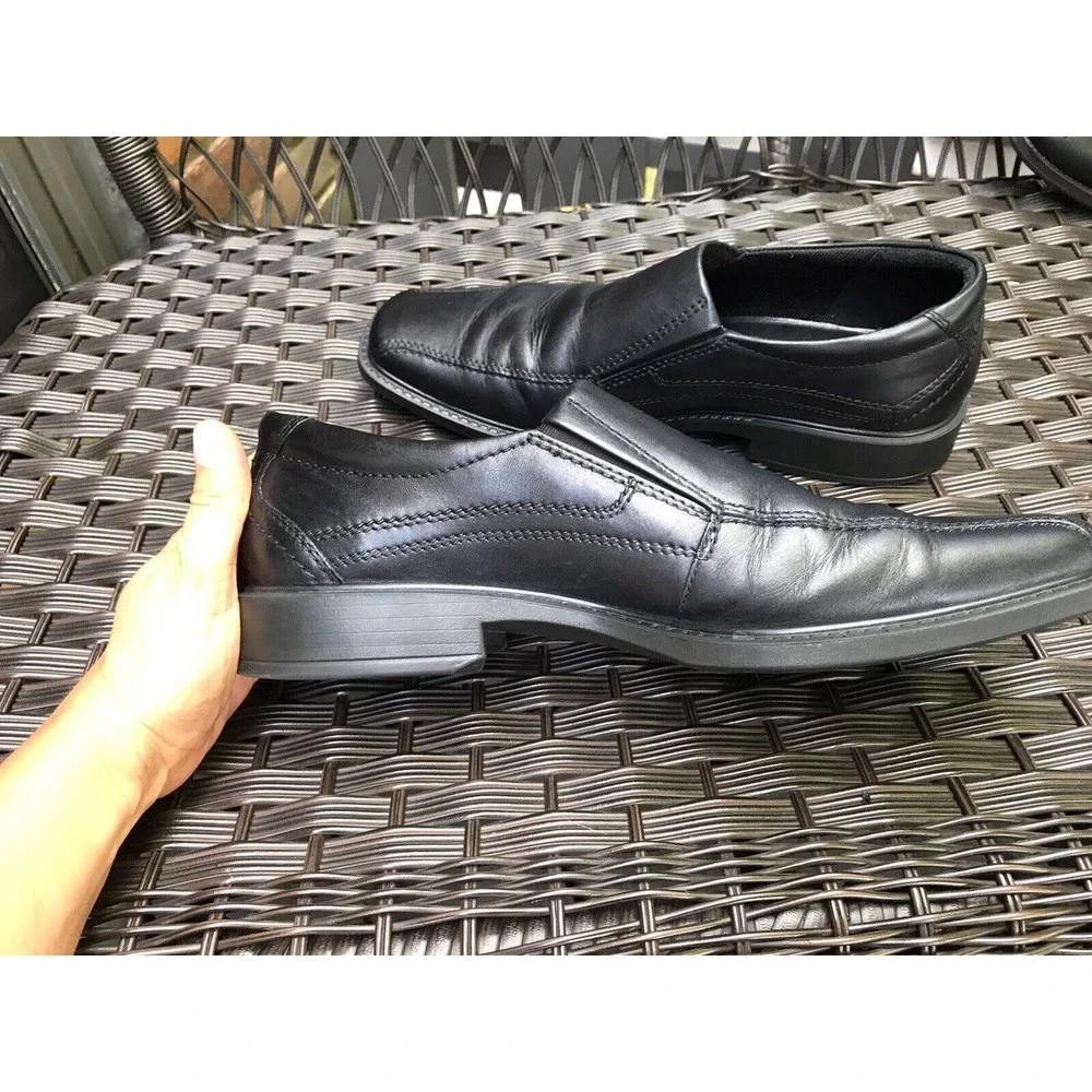 ECCO Men New Jersey Slip On loafers leather Black 43 Us 9 9.5 Shoes Dress